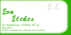 eva elekes business card